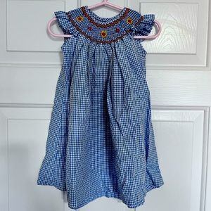Smocked gingham dress